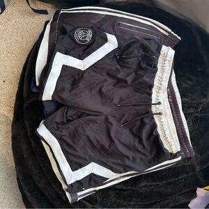 Jordan Black and White Athletic Shorts Lightweight Mesh